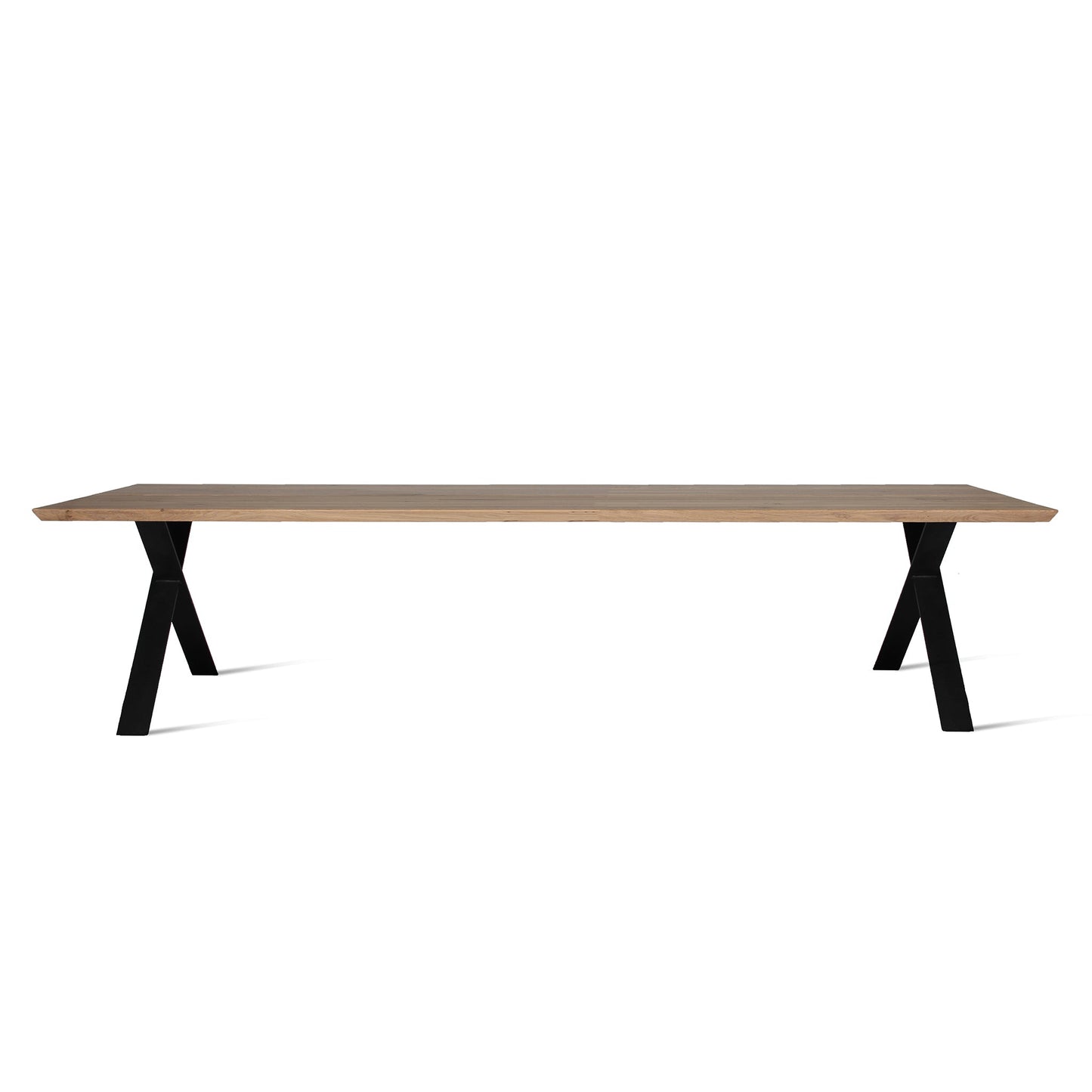 Rectangular Steel And Wood Table Albert X Base by Vincent Sheppard #Black/300