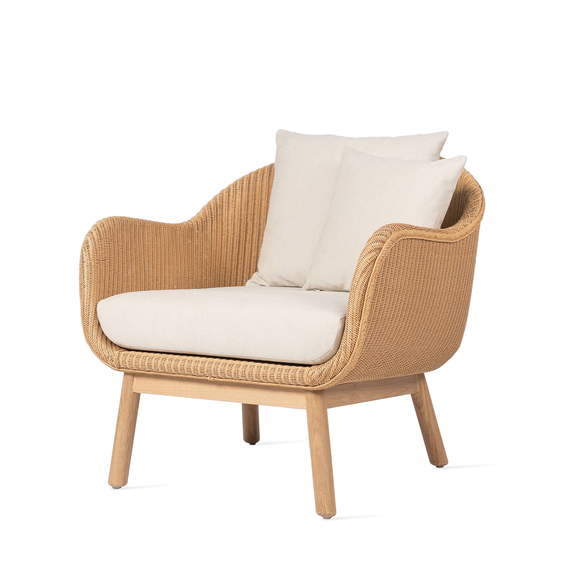 Rattan lounge armchair with armrests Alex by Vincent Sheppard