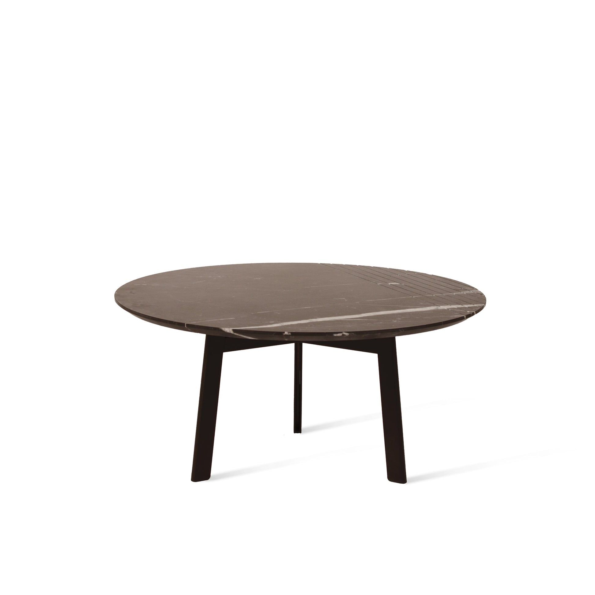 Round Coffee Table Groove by Vincent Sheppard #Ø72 x H34 / Nero marquina marble / Black