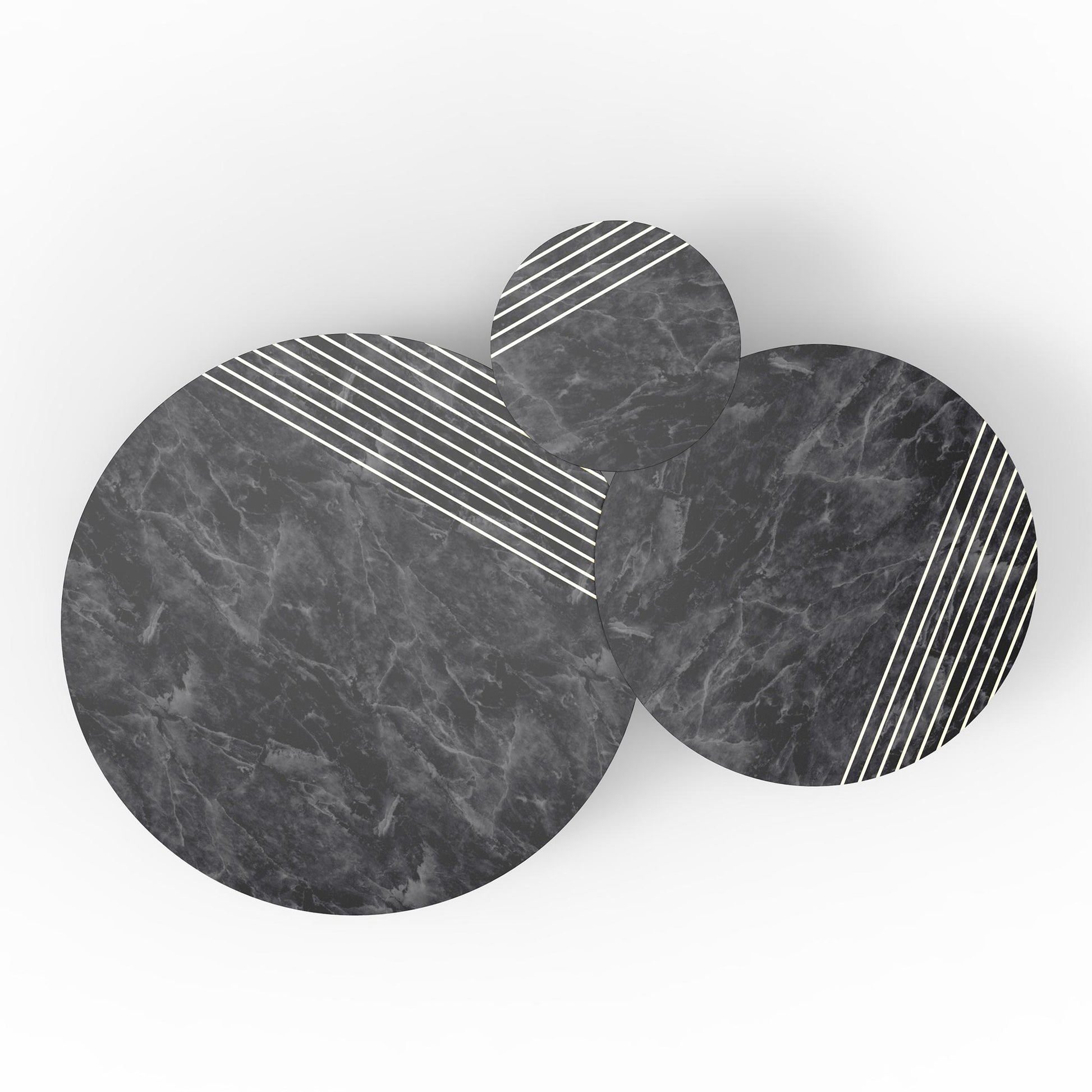 Round Side Table Groove by Vincent Sheppard #Nero marquina marble