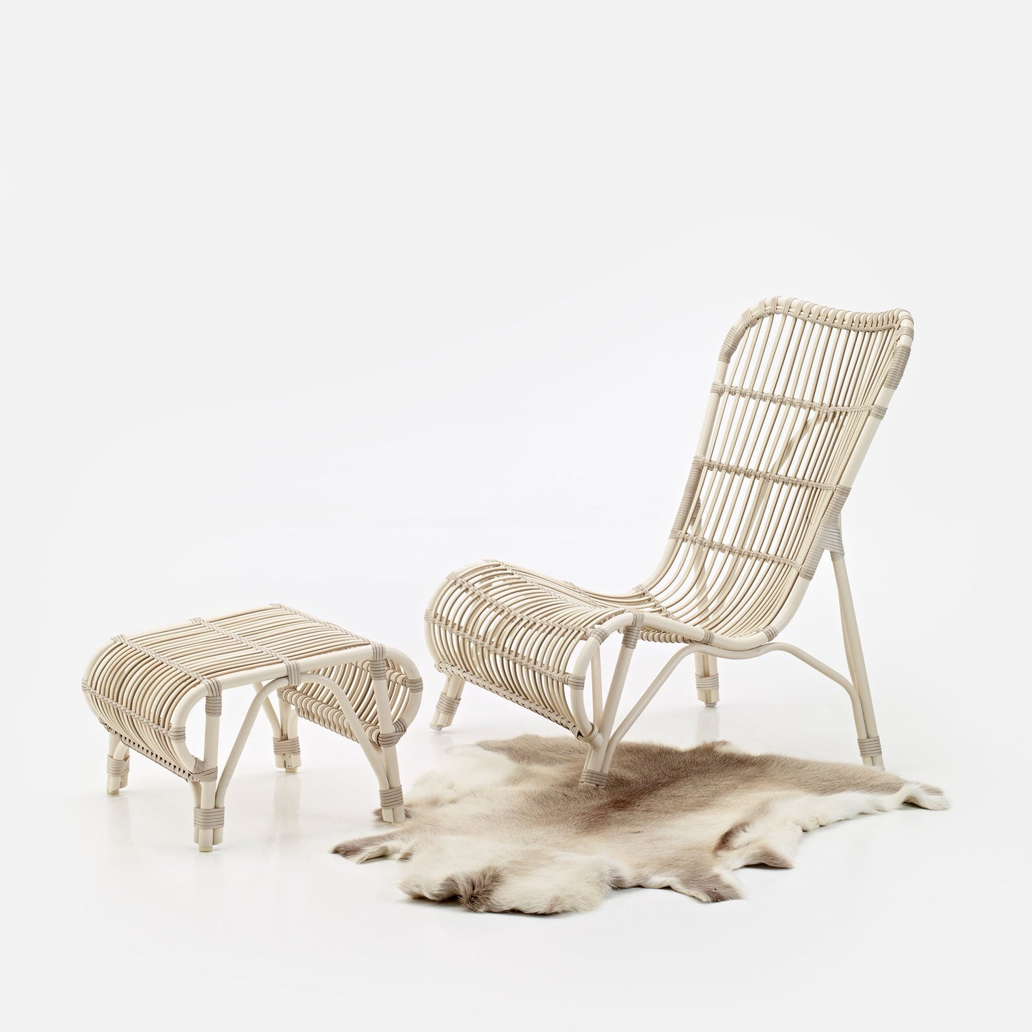 Wicker garden Lounge Chair Lucy by Vincent Sheppard