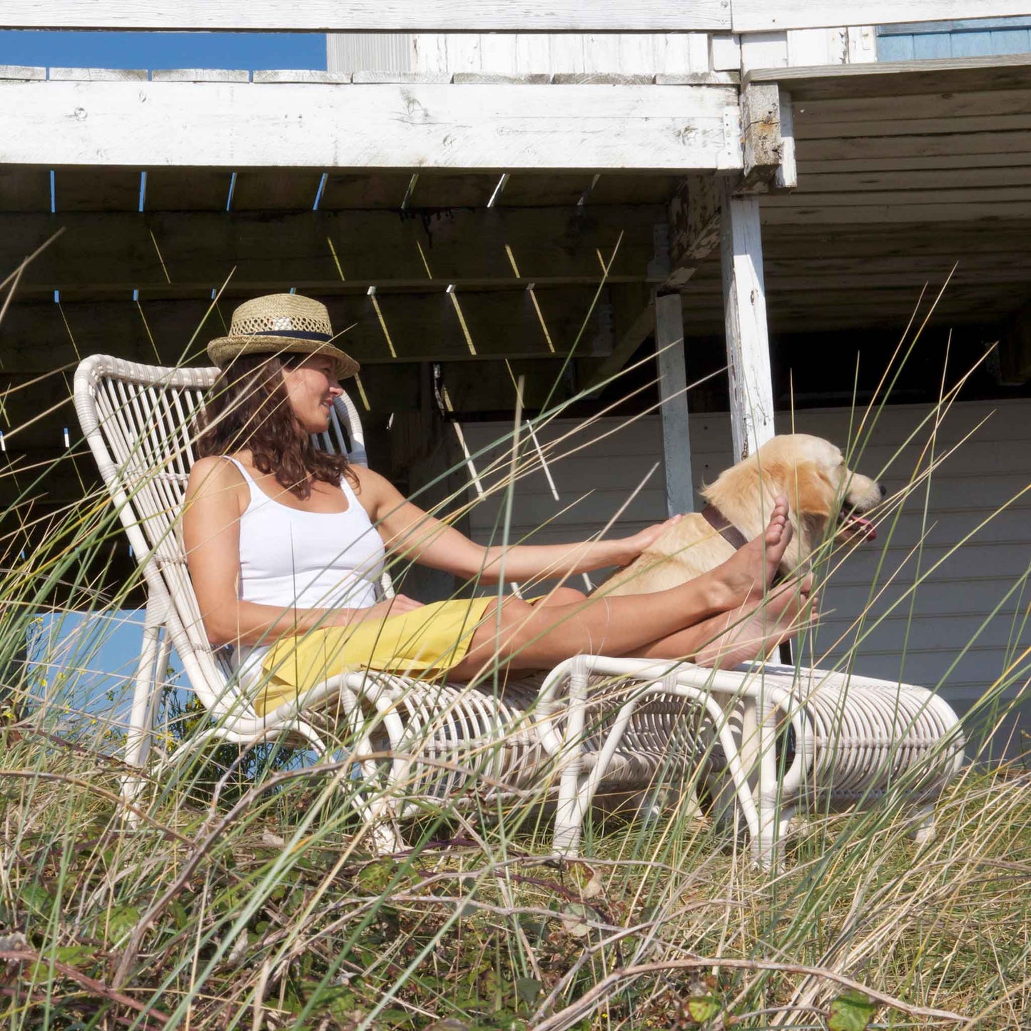 Wicker garden Lounge Chair Lucy by Vincent Sheppard