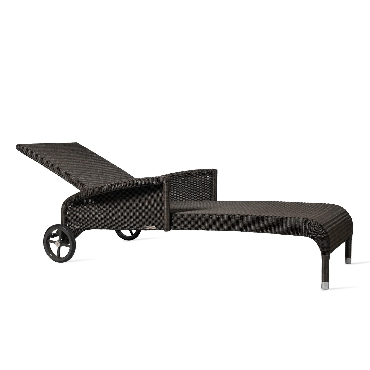 Recliner Wicker Sun Lounger With Armrests SAFI by Vincent Sheppard #Black