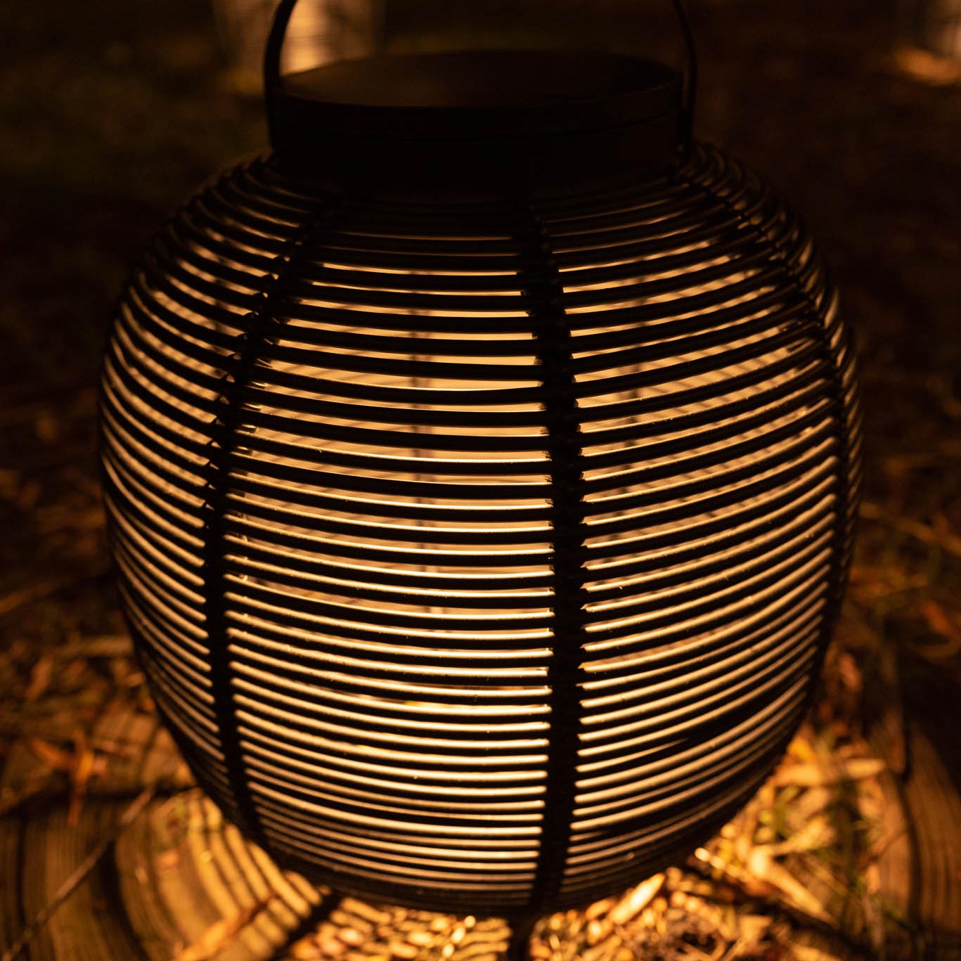 Solar Powered Wicker Lantern Tika by Vincent Sheppard #Black