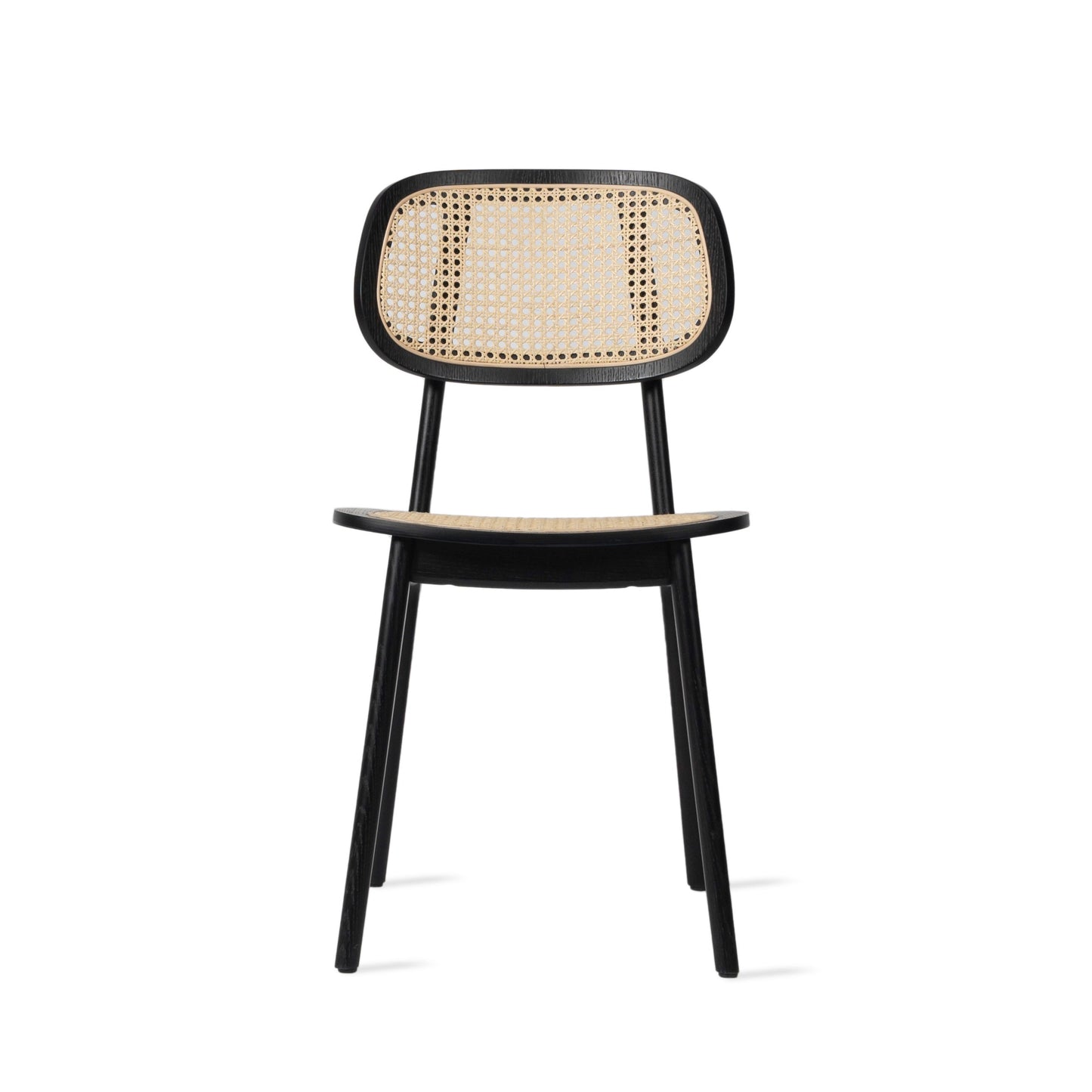 wooden dining chair with Woven Cane seat Titus by Vincent Sheppard #Black stained oak