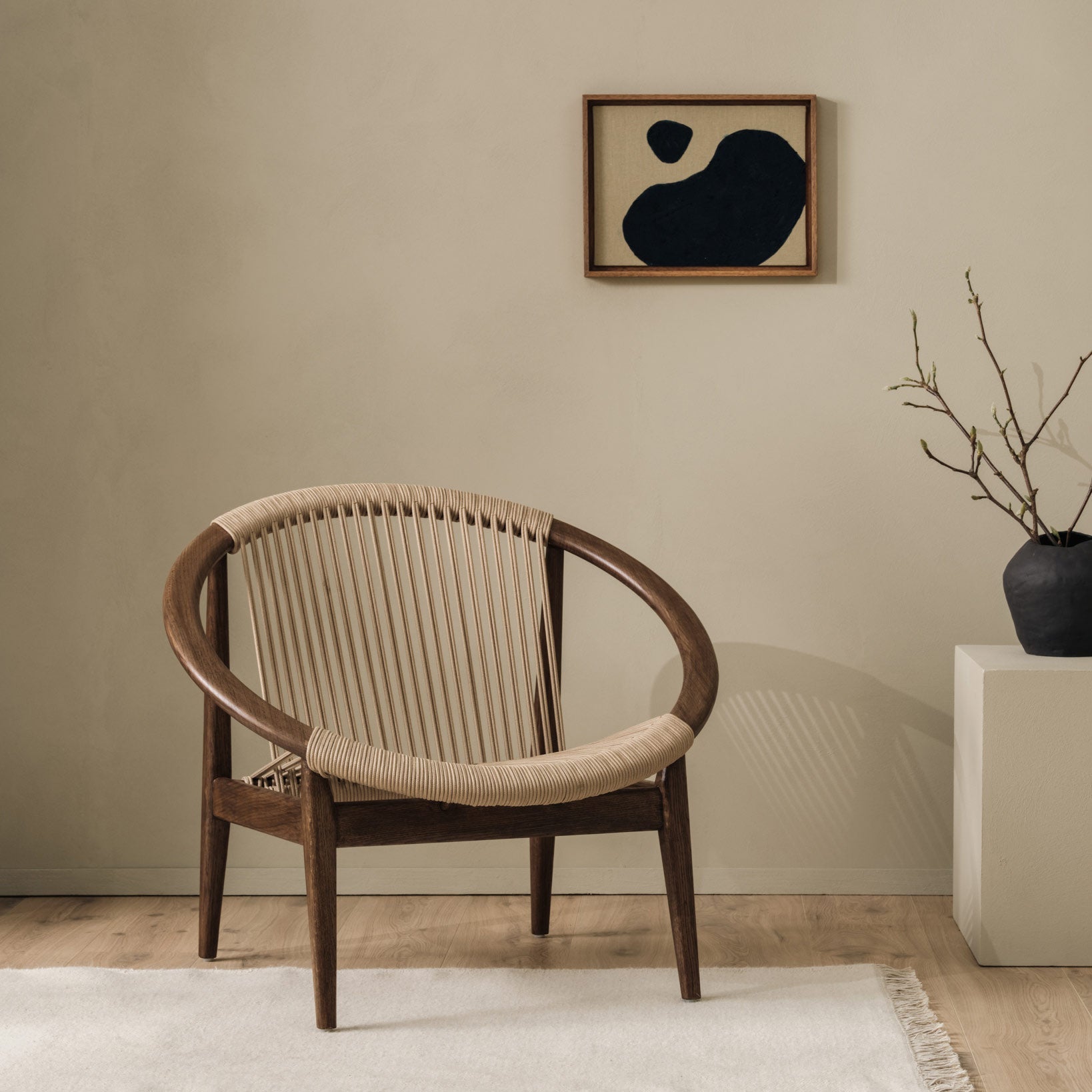 Oak Easy Chair With Armrests Norma by Vincent Sheppard