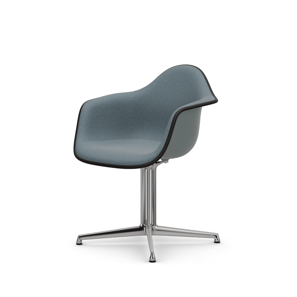 EAMES Plastic Armchair Dal (with Full Upholstery) (Color of Seat Shell -Light Grey) (request info)