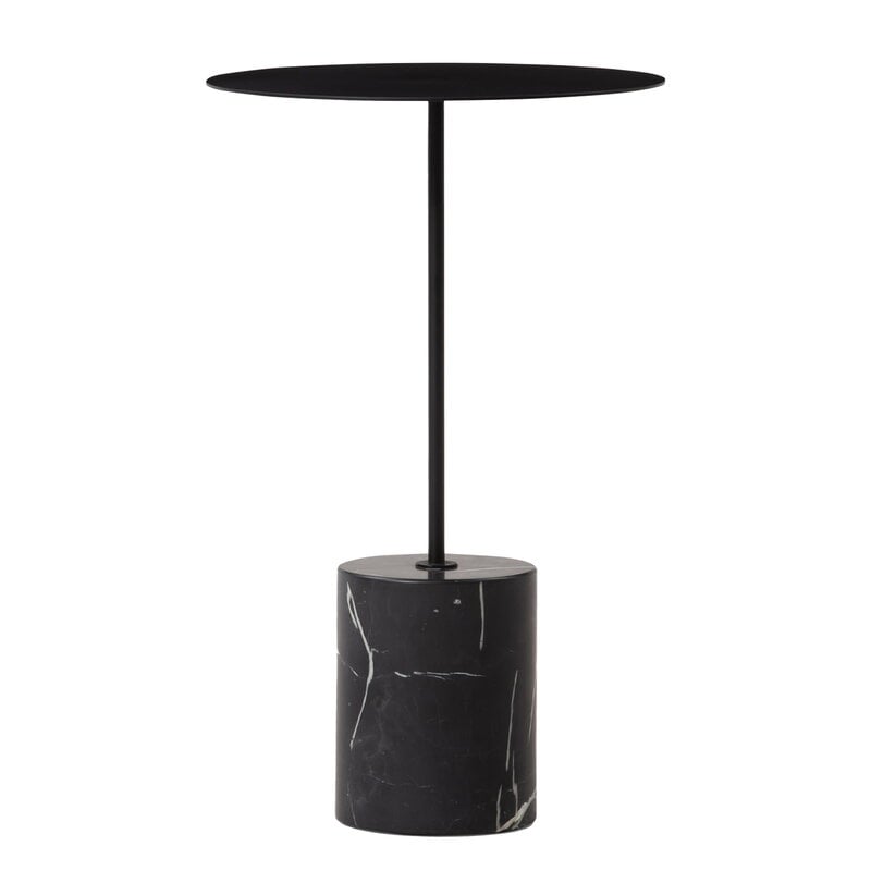 Calibre side table by Wendelbo #high, black - Nero Marquina marble #