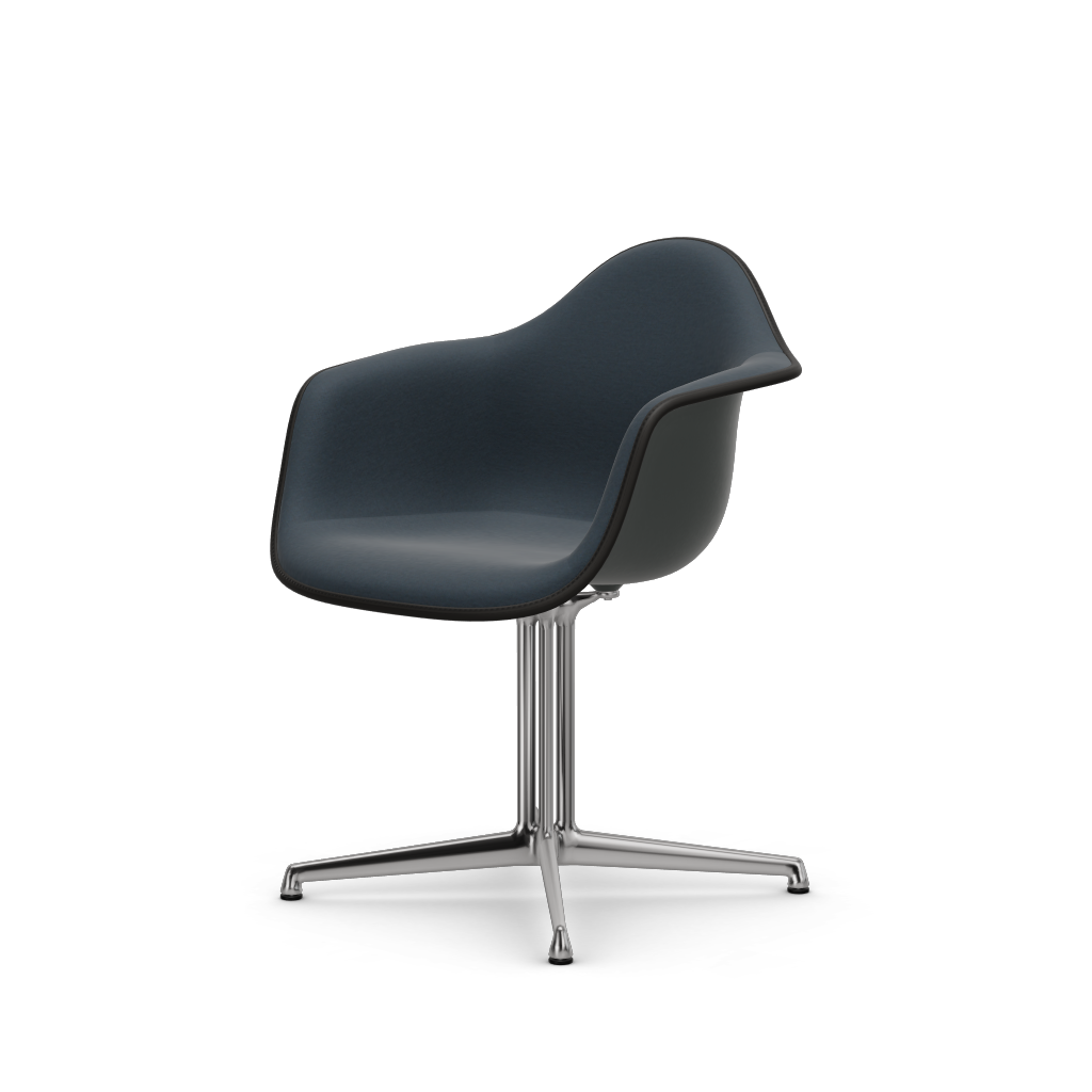 EAMES Plastic Armchair Dal (with Full Upholstery) (Color of Seat Shell -Granite Grey) (request info)