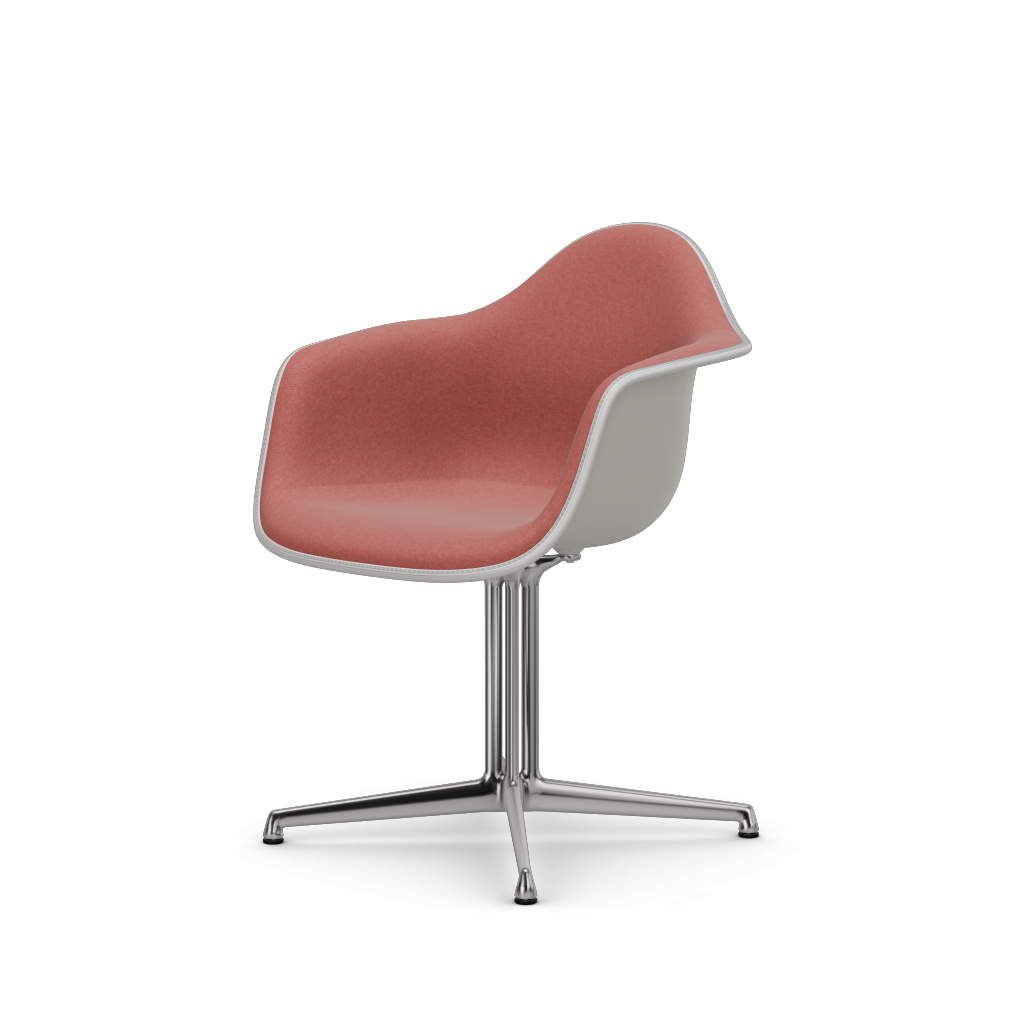 EAMES Plastic Armchair Dal (with Full Upholstery) (Color of Seat Shell -White) (Request Info)