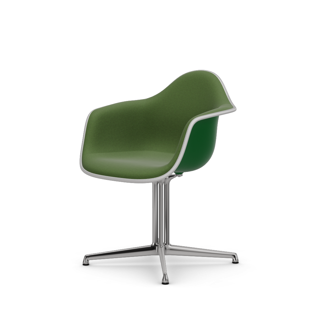 EAMES Plastic Armchair Dal (with Full Upholstery) (Color of Seat Shell -Green) (Request Info)