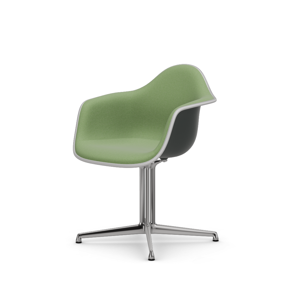 EAMES Plastic Armchair Dal (with Full Upholstery) (Color of Seat Shell -Granite Grey) (request info)