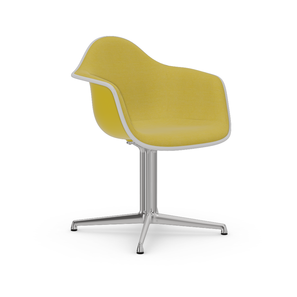 EAMES Plastic Armchair Dal (with Full Upholstery) (Color of Seat Shell -SUNLIGHT) (Request Info)