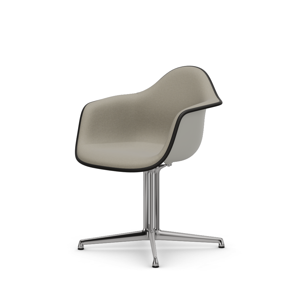 EAMES Plastic Armchair Dal (with Full Upholstery) (Color of Seat Shell -White) (Request Info)