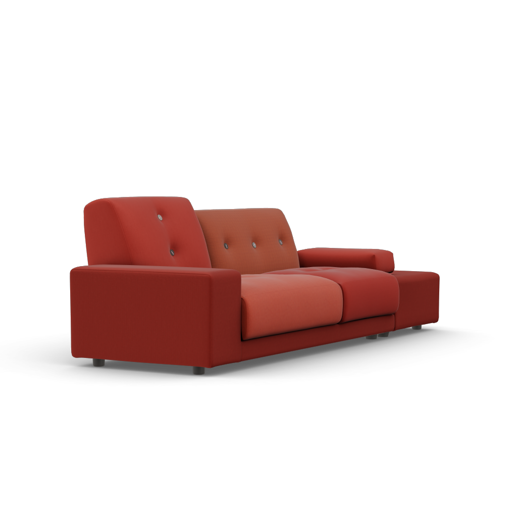 Polder Sofa by Vitra #Fabric mix "The Earth Reds"/armrest left/ sitting right/dark