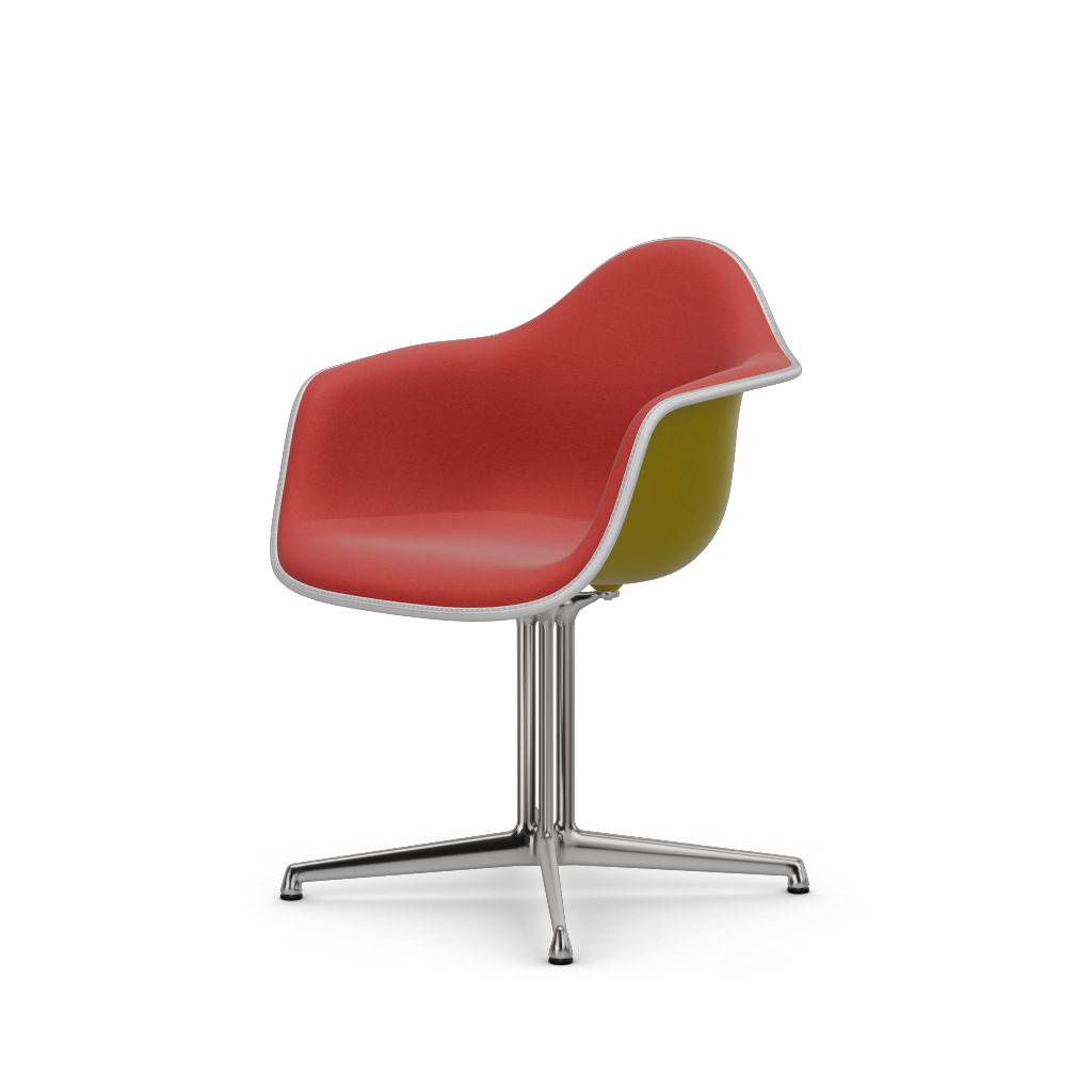 EAMES Plastic Armchair Dal (with Full Upholstery) (Color of Seat Shell -Mustard) (Request)