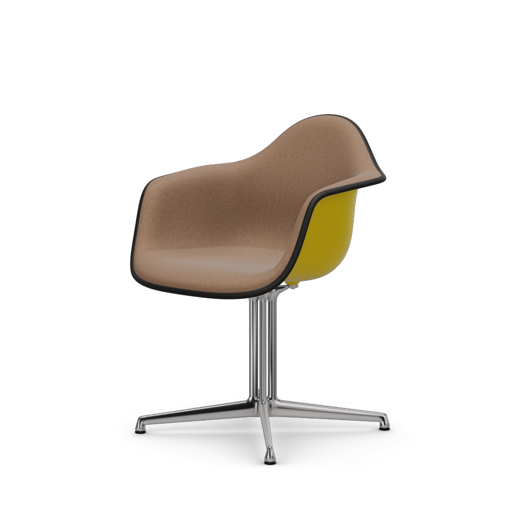 EAMES Plastic Armchair Dal (with Full Upholstery) (Color of Seat Shell -SUNLIGHT) (Request Info)