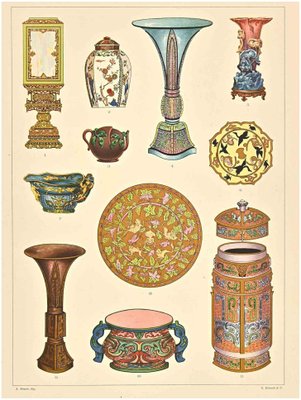 A. Alessio, Decorative Motifs: Chinese, Chromolithograph, Early 20th Century-ZCI-1760350