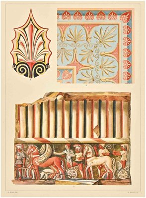 A. Alessio, Decorative Motifs: Etruscan, Chromolithograph, Early 20th Century-ZCI-1760363