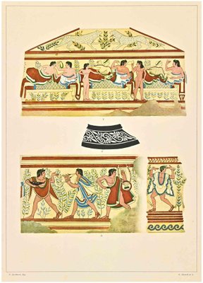 A. Alessio, Decorative Motifs: Etruscan, Chromolithograph, Early 20th Century-ZCI-1760360