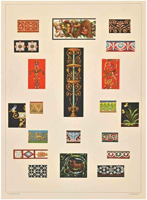 A. Alessio, Decorative Motifs: Roman, Chromolithograph, Early 20th Century-ZCI-1760362