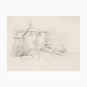 A. Bayer, Old Entrance of the Castle in Baden, 19th-century, Pencil-OJR-1273401