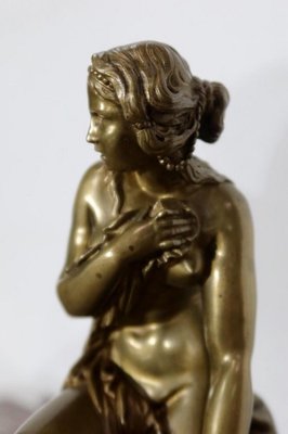 A. Carrier-Belleuse, Female Bather, Mid-19th Century, Bronze-RVK-1134111