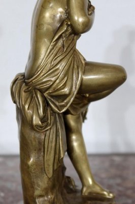 A. Carrier-Belleuse, Female Bather, Mid-19th Century, Bronze-RVK-1134111