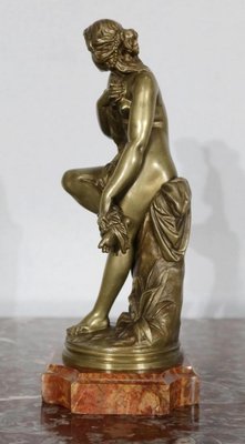 A. Carrier-Belleuse, Female Bather, Mid-19th Century, Bronze-RVK-1134111