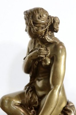 A. Carrier-Belleuse, Female Bather, Mid-19th Century, Bronze-RVK-1134111