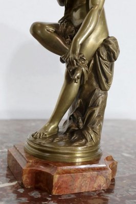 A. Carrier-Belleuse, Female Bather, Mid-19th Century, Bronze-RVK-1134111