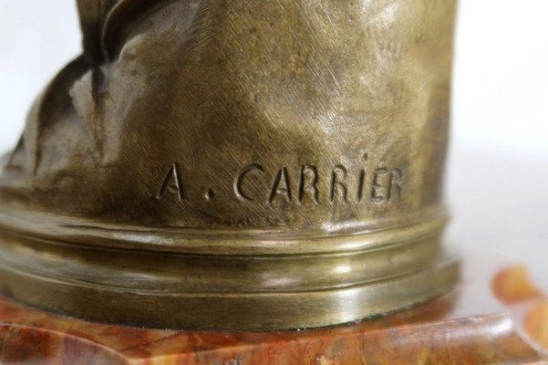 A. Carrier-Belleuse, Female Bather, Mid-19th Century, Bronze-RVK-1134111