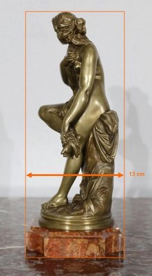 A. Carrier-Belleuse, Female Bather, Mid-19th Century, Bronze-RVK-1134111