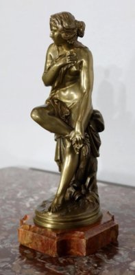 A. Carrier-Belleuse, Female Bather, Mid-19th Century, Bronze-RVK-1134111