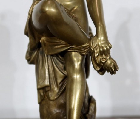 A. Carrier-Belleuse, Female Bather, Mid-19th Century, Bronze-RVK-1134111