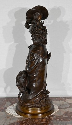 A. Gaudez, L’élégante et son chien, 19th Century, Bronze-RVK-1447111