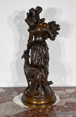 A. Gaudez, L’élégante et son chien, 19th Century, Bronze-RVK-1447111