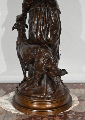 A. Gaudez, L’élégante et son chien, 19th Century, Bronze-RVK-1447111