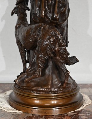 A. Gaudez, L’élégante et son chien, 19th Century, Bronze-RVK-1447111