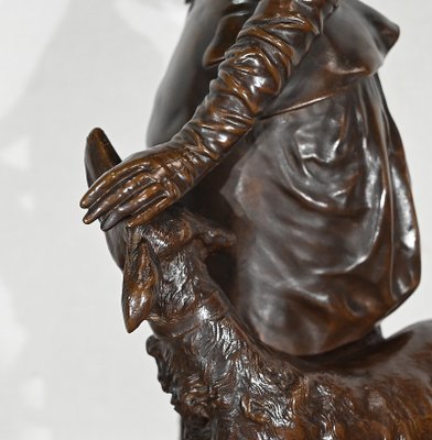 A. Gaudez, L’élégante et son chien, 19th Century, Bronze-RVK-1447111