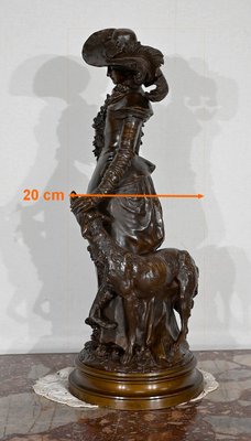 A. Gaudez, L’élégante et son chien, 19th Century, Bronze-RVK-1447111