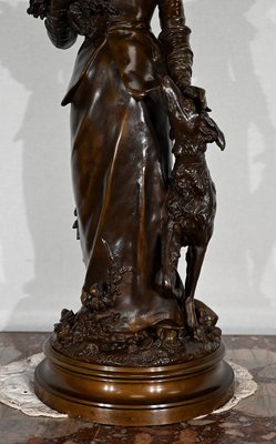 A. Gaudez, L’élégante et son chien, 19th Century, Bronze-RVK-1447111