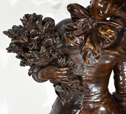 A. Gaudez, L’élégante et son chien, 19th Century, Bronze-RVK-1447111