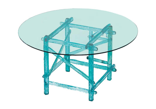 A'MARE - Round polycarbonate outdoor table by edra