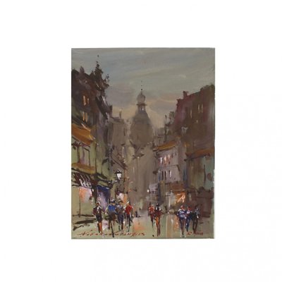 A. Neberekutin, Riga, Oil on Canvas-WMV-1127722