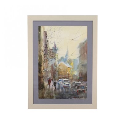 A. Neberekutin, Views of Riga, 21st Century, Watercolor-WMV-1129670