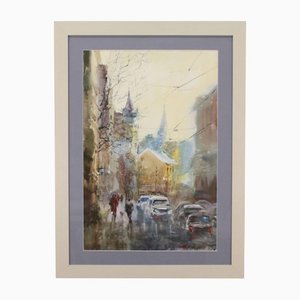 A. Neberekutin, Views of Riga, 21st Century, Watercolor-WMV-1129670