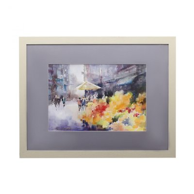 A. Neberekutin, Views of Riga, Watercolor on Paper, Framed-WMV-1127733