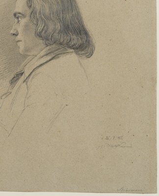 A. Neumann, Portrait of a Young Man, 1845, Pencil-OJR-1273310