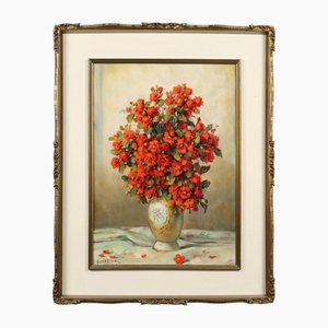 A. Paolo, Graziani Flower Arrangement, 20th Century, Oil on Canvas-VMM-2022008